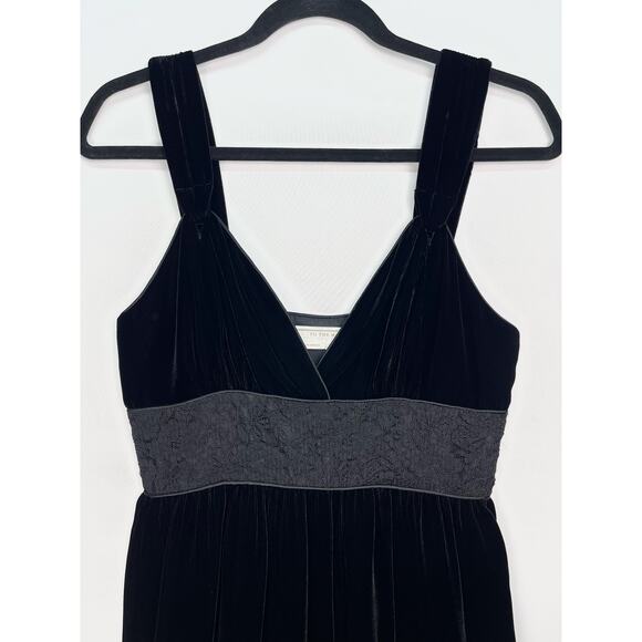 To The Max Black Velvet Lace Trim Cocktail Dress Size 4 Small - Picture 5 of 12